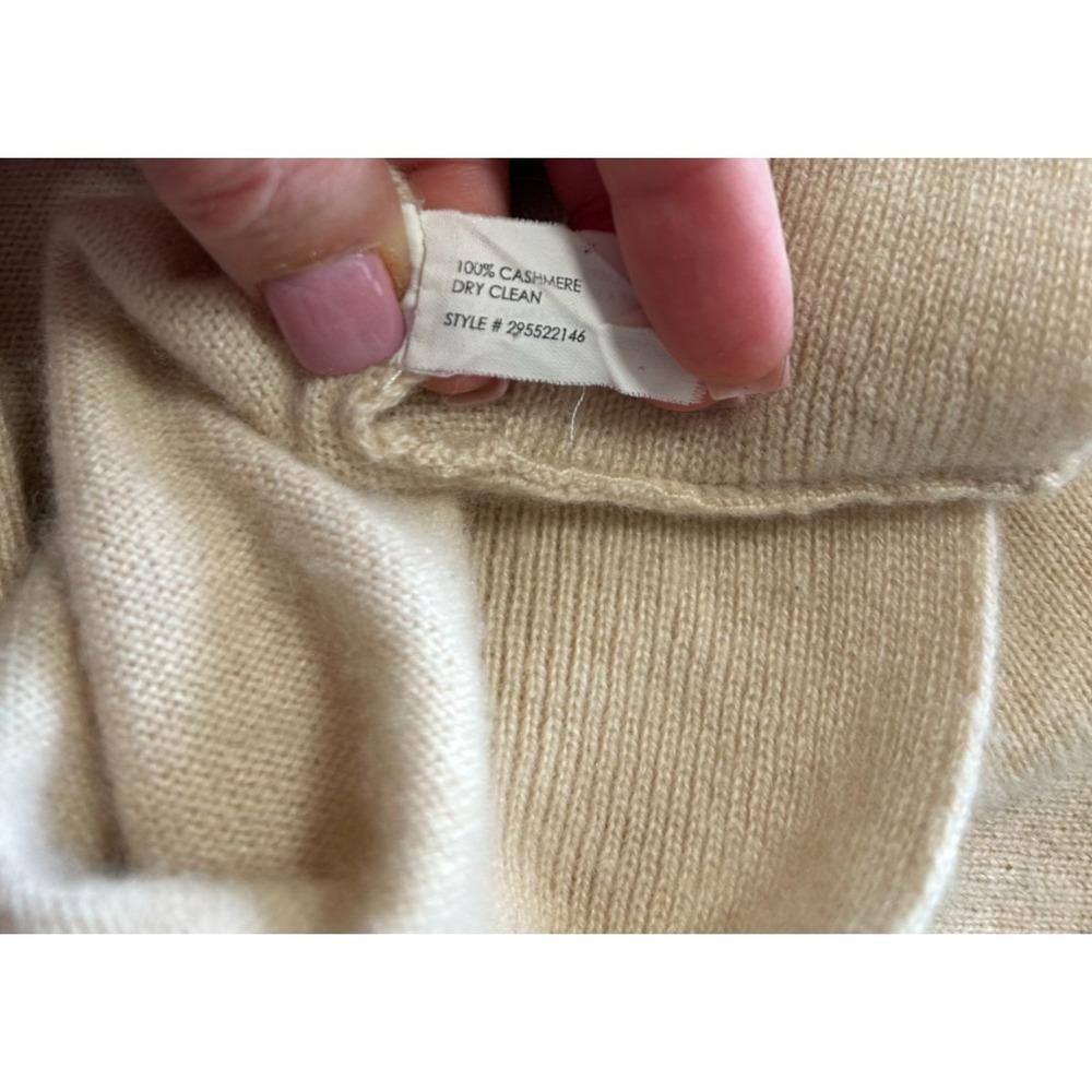 Club Monaco Italian Cashmere Sweater Womens Size XS Latte Cowlneck Dolman Sleeve - Picture 5 of 9